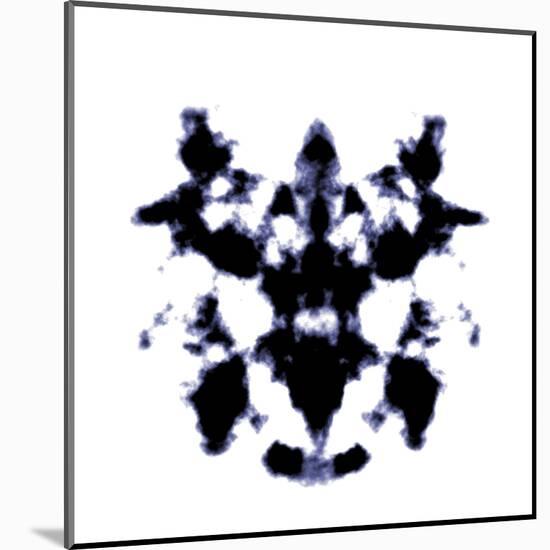 Black And White Rorschach Graphic-magann-Mounted Art Print