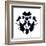 Black And White Rorschach Graphic-magann-Framed Art Print