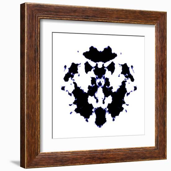 Black And White Rorschach Graphic-magann-Framed Art Print