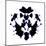 Black And White Rorschach Graphic-magann-Mounted Art Print