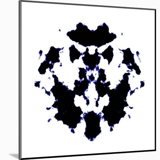 Black And White Rorschach Graphic-magann-Mounted Art Print