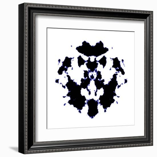 Black And White Rorschach Graphic-magann-Framed Art Print