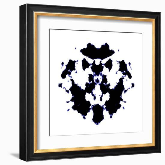 Black And White Rorschach Graphic-magann-Framed Art Print