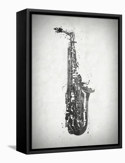 Black and White Sax-Dan Sproul-Framed Stretched Canvas