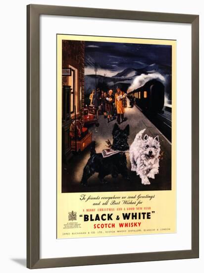 Black and White Scotch-null-Framed Art Print