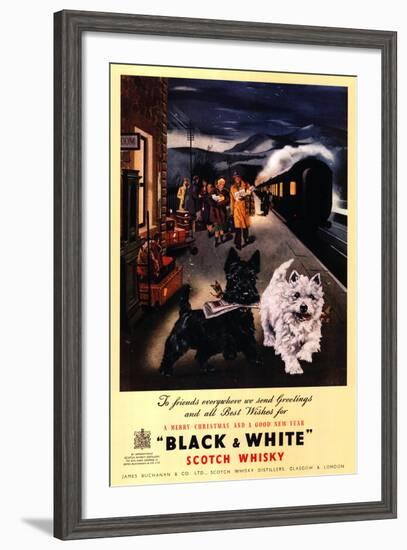 Black and White Scotch-null-Framed Art Print