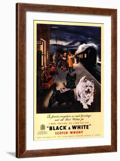 Black and White Scotch-null-Framed Art Print