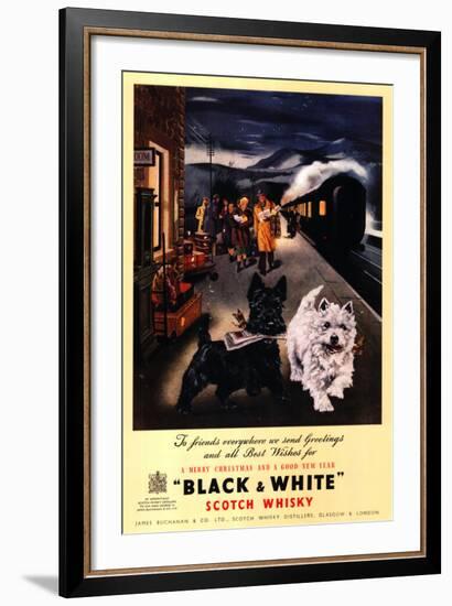 Black and White Scotch-null-Framed Art Print