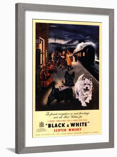 Black and White Scotch-null-Framed Art Print