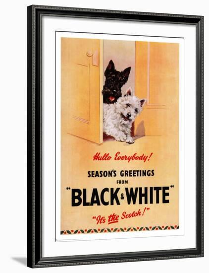 Black and White Scotch-null-Framed Art Print