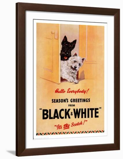 Black and White Scotch-null-Framed Art Print