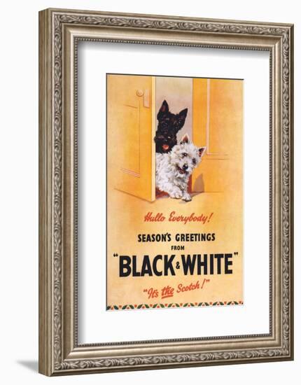 Black and White Scotch-null-Framed Premium Giclee Print