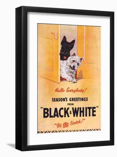 Black and White Scotch-null-Framed Premium Giclee Print