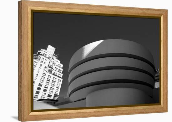 Black and White shot of the Guggenheim Museum in NYC-null-Framed Stretched Canvas