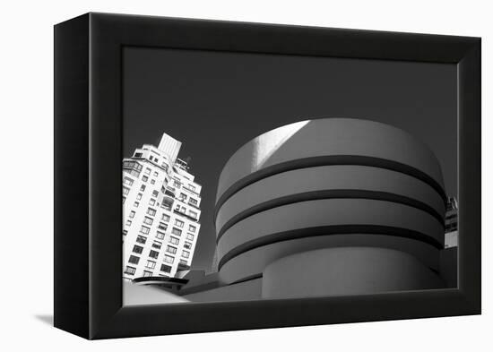 Black and White shot of the Guggenheim Museum in NYC-null-Framed Stretched Canvas