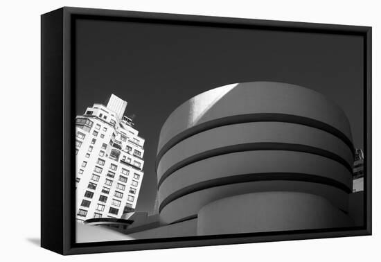 Black and White shot of the Guggenheim Museum in NYC-null-Framed Stretched Canvas