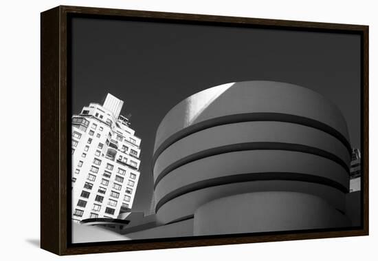 Black and White shot of the Guggenheim Museum in NYC-null-Framed Stretched Canvas