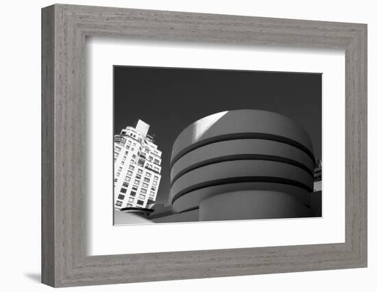 Black and White shot of the Guggenheim Museum in NYC-null-Framed Photo