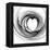 Black And White Sketch Heart-cycreation-Framed Stretched Canvas