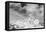 Black and White Snowy Mountains at Wind Day-BSANI-Framed Premier Image Canvas