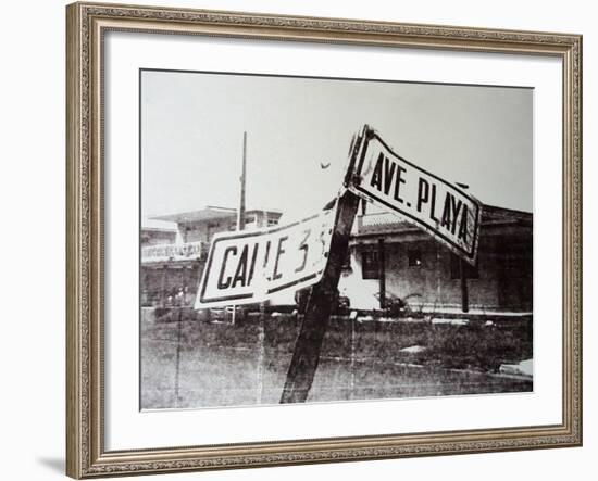 Black and White Street Sign-David Studwell-Framed Giclee Print