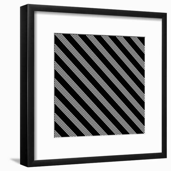 Black And White Stripe Pattern-Maksim Krasnov-Framed Art Print