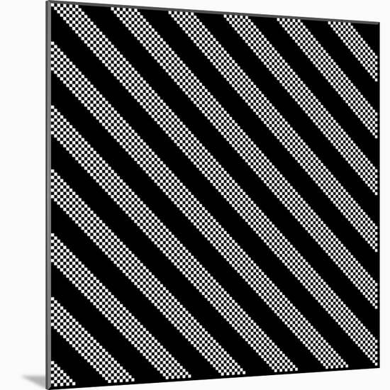 Black And White Stripe Pattern-Maksim Krasnov-Mounted Art Print