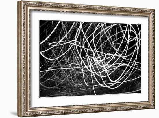 Black and White Swirls-null-Framed Photo