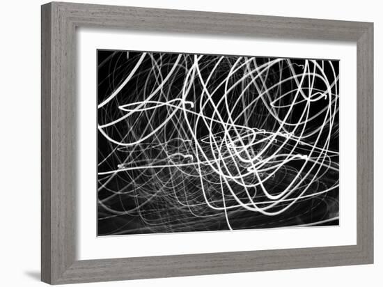 Black and White Swirls-null-Framed Photo