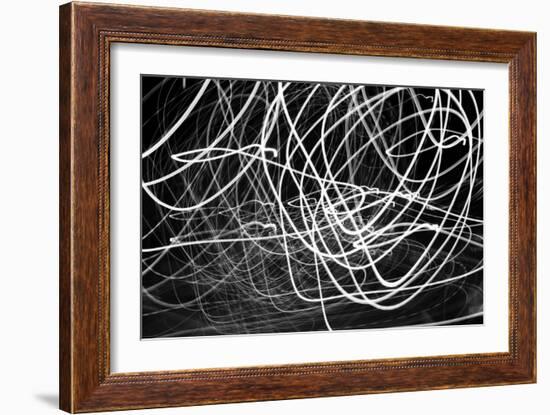 Black and White Swirls-null-Framed Photo