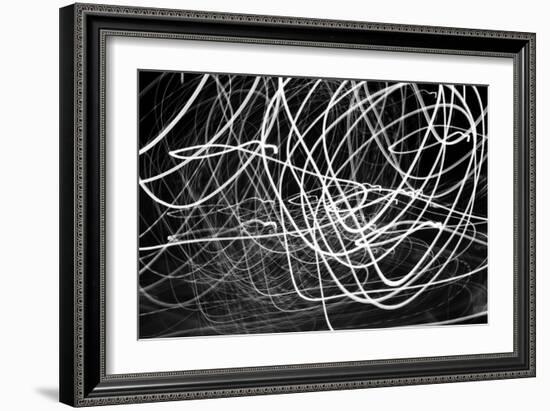 Black and White Swirls-null-Framed Photo