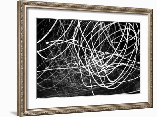 Black and White Swirls-null-Framed Photo