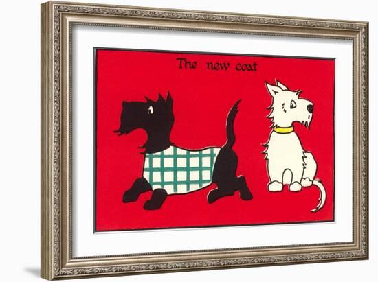 Black and White Terriers the New Coat-null-Framed Art Print