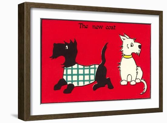 Black and White Terriers the New Coat-null-Framed Art Print