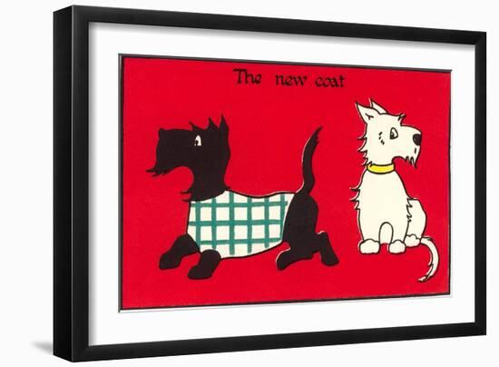 Black and White Terriers the New Coat-null-Framed Art Print