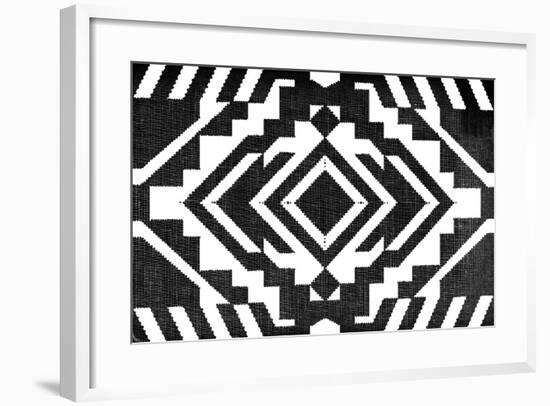 Black and White Textile Pattern-null-Framed Premium Giclee Print