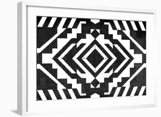 Black and White Textile Pattern-null-Framed Premium Giclee Print