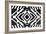 Black and White Textile Pattern-null-Framed Art Print