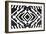 Black and White Textile Pattern-null-Framed Art Print