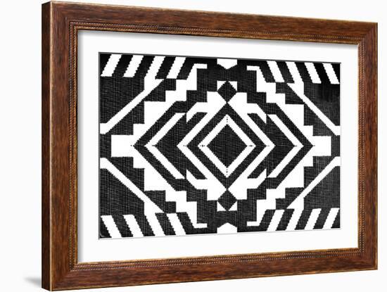 Black and White Textile Pattern-null-Framed Art Print