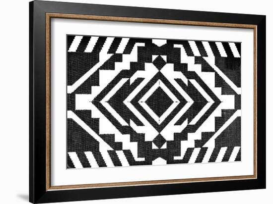 Black and White Textile Pattern-null-Framed Art Print