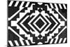 Black and White Textile Pattern-null-Mounted Art Print