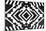 Black and White Textile Pattern-null-Mounted Art Print