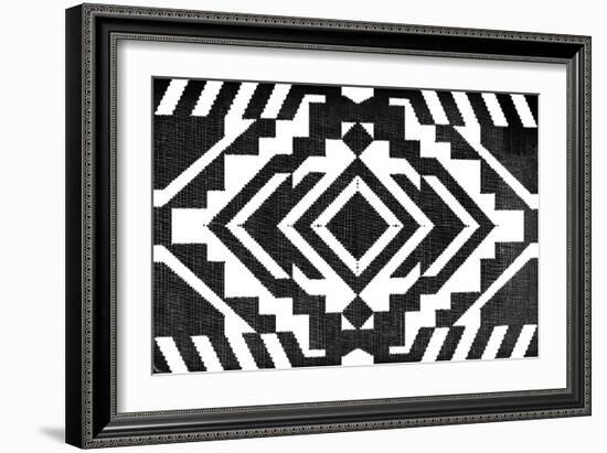 Black and White Textile Pattern-null-Framed Art Print