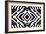 Black and White Textile Pattern-null-Framed Art Print