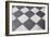 Black And White Tiled Floor-landio-Framed Art Print