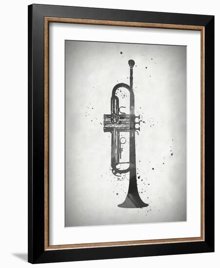 Black and White Trumpet-Dan Sproul-Framed Art Print