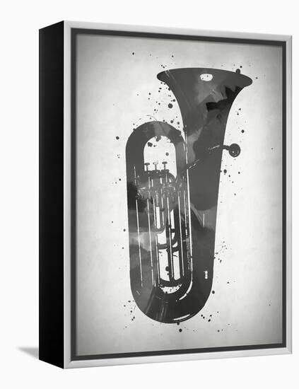 Black and White Tuba-Dan Sproul-Framed Stretched Canvas