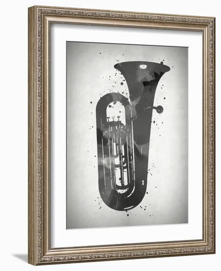 Black and White Tuba-Dan Sproul-Framed Art Print