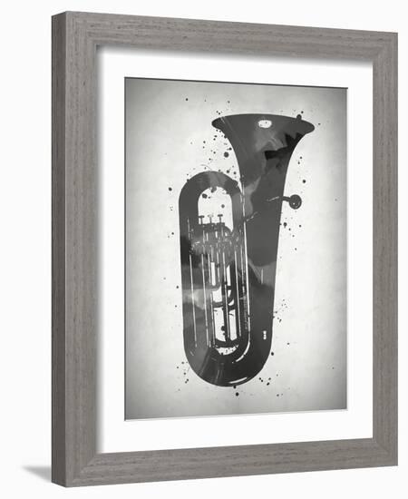 Black and White Tuba-Dan Sproul-Framed Art Print